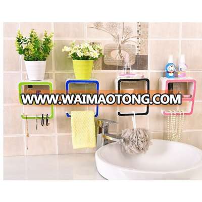 Bathroom creative and multifunction 9 shaped of soap box /household racks