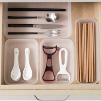 Multi-purpose 3 sizes drawer organizer kitchen arrange box household goods storage box