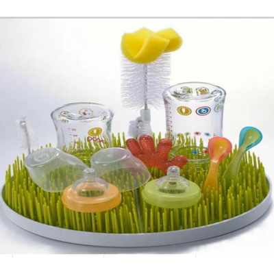 Plastic Baby Bottle Drying Green Rack