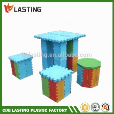 New Colorful Plastic Folding Stool with Storage Box