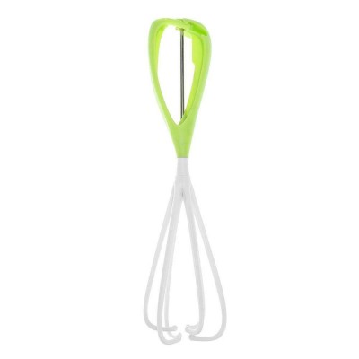 Single Handed Mechanical Whisk Manual PP Egg and Milk Frother for Beating, Whisking, Froth Stirring & Blending (1pcs,green)