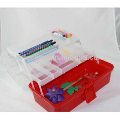 Red Plastic Multifunctional Tool Storage Box and Storage Container