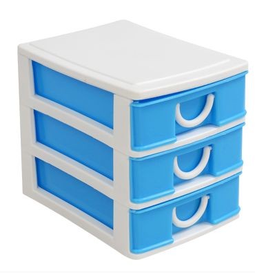 fashion multi Decorative sboxes plastic sundries 3 drawer storage