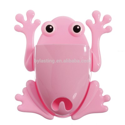 New Multi-function Frog Toothbrush Holder, Frog Toothbrush Holder with Bathroom Hanger Sucker Cup