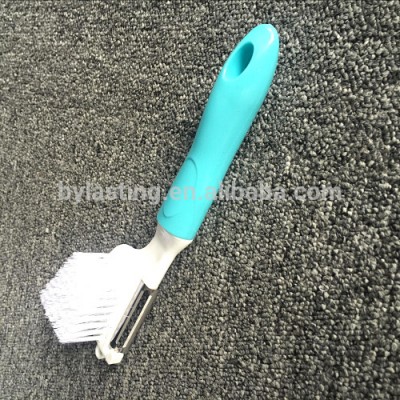 New design multifunctional kitchen tools,fruit paring knife with cleaning brush