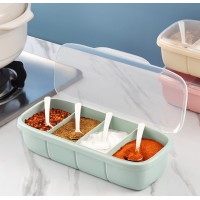 Kitchen Four compartment plastic seasoning box set